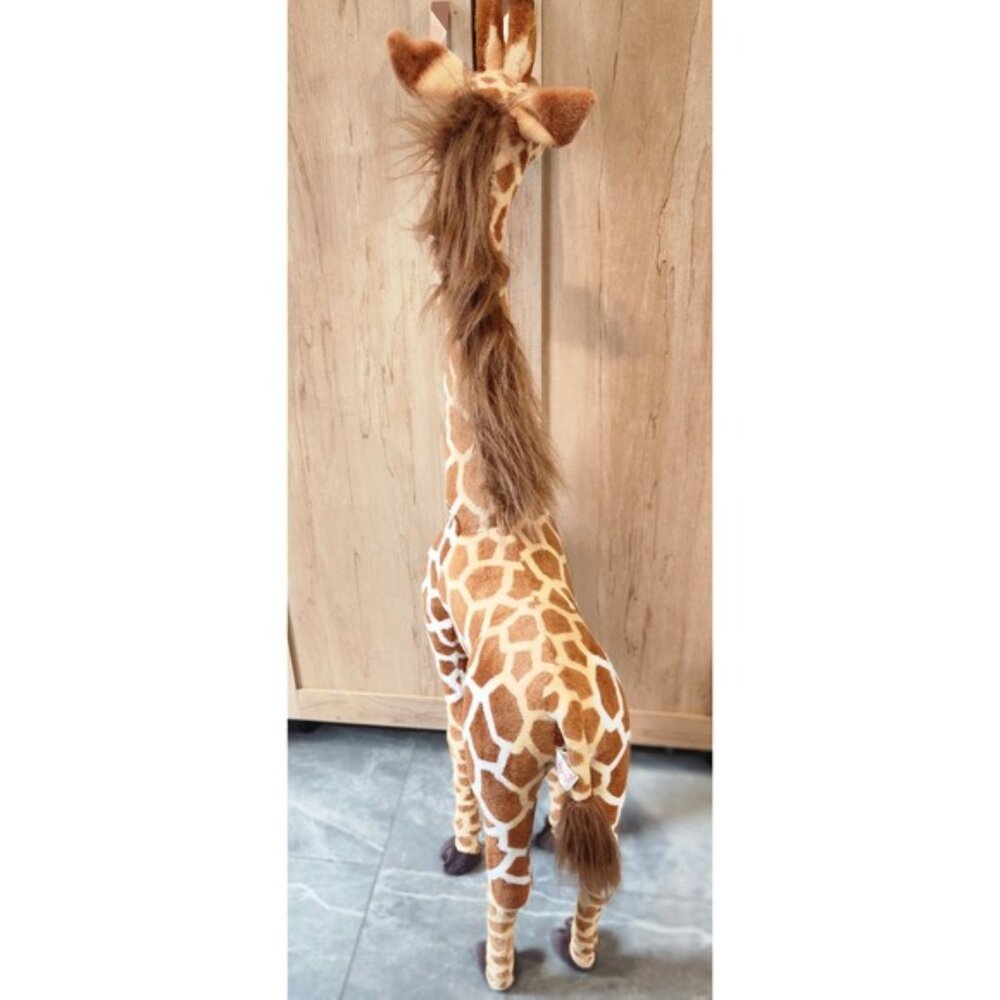 Linzy Plush Giraffe Large Standing Stuffed Animal Realistic Safari Decor Brown - Picture 4 of 6